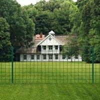 Berkfield Home Euro Fence Steel 20x1.5 m Green