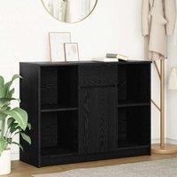 Berkfield Home Sideboard with Drawer Black Oak 101x35x76 cm Engineered Wood | Size: 101 x 35 x 76 cm