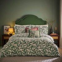 Paoletti Hedera Printed Duvet Cover Set in Light Green | Size: Double