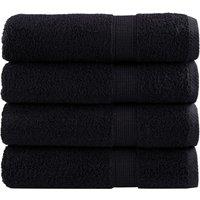 Berkfield Home Premium Bath Towels SOLUND 4 pcs 100x150 cm 600 gsm in Black