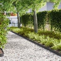 Lawn Edgings 10 pcs Black 100x0.5x15 cm Steel