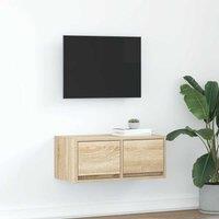 Berkfield Home TV Cabinet Sonoma Oak 60x31x25.5 cm Engineered Wood in Brown
