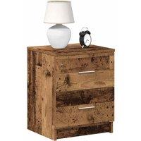 Bedside Cabinets 2 pcs with 2 Drawers Old Wood 40x36x50 cm