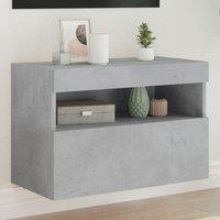Berkfield Home TV Wall Cabinet with LED Lights Concrete Grey 60x30x40 cm | Size: 60 x 30 x 40 cm