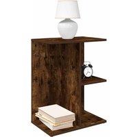 Berkfield Home Bedside Tables 2 pcs Smoked Oak 46.5x29x61 cm Engineered Wood in Brown