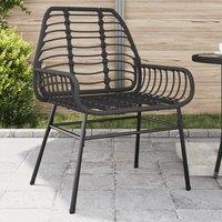Berkfield Home Garden Chairs 2 pcs Black Poly Rattan