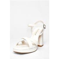 Quiz Women's White Wide Fit Platform Heels | Size: 7