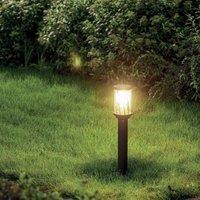 CGC Lighting 'Cora' Dark Grey Diagonal Pattern Medium Post Light
