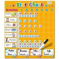 Fiesta Crafts Magnetic Star Reward Chart - Motivational Magnetic Chart in Orange