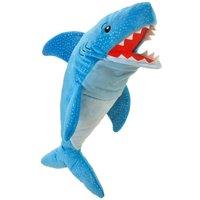 Fiesta Crafts Shark Hand Puppet - Soft & Interactive with Moving Mouth & Arms in Blue