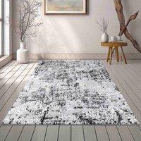 Desire Rugs Serenity Modern Abstract Lines Area Rug - Contemporary Style for Living Room, Bedroom or Hallway in Black | Size: 120 cm x 170 cm