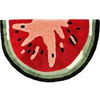Mooky Mats Watermelon Slice Semi Circle Bath Mat in Red