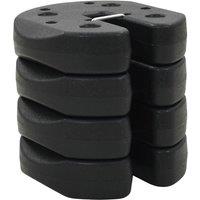 Home Source Gazebo Anchor Weight Set of 4 Black Rounded PE Material Waterproof