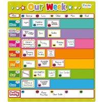 Fiesta Crafts Magnetic Weekly Planner Timetable - Visual timetable for the Whole Family