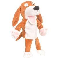 Fiesta Crafts Dog Hand Puppet Soft Dog With Moving Mouth