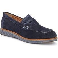 Pavers Men's Leather Slip-On Casual Shoes in Navy | Size: 11
