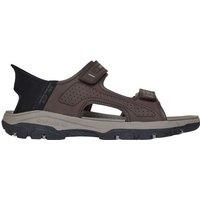 Skechers Men's TRESMEN Two Strap Open Toe Slip-Ins Sandal Chocolate | Size: 11