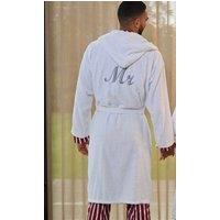 Lulabay Men's Personalised MR Terry Towelling Robe in White | Size: S/M