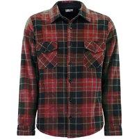 Heat Holders Men's Quilted Plaid Pattern Thermal Long Sleeve Winter Jacket in Burgundy | Size: Large