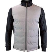Heat Holders Men's Hybrid Fleece Lined Jacket Full Zip | Insulated Waterproof Coat in Grey | Size: Large