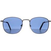 CALVIN KLEIN Men's Square Matte Gunmetal Solid Blue CK20122S in Grey
