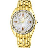 Palermo Diamond , 316L Stainless Steel IPYG Case, MOP White Dial, 316L Stainless Steel IPYG Bracelet Swiss Quartz Watch