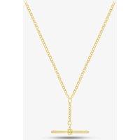 T.H.Baker Women's 9ct Yellow Gold T-Bar Belcher Necklace CA023-18 | Size: 18 inches