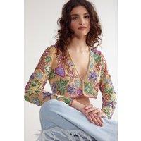 NastyGal Women's Star & Heart Embellished Jacket in Nude | Size: 8