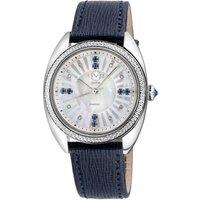 Palermo Diamond 13101 Genuine Blue Handmade Leather Swiss Quartz Watch