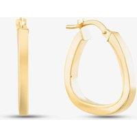 T.H.Baker Women's 9ct Yellow Gold Triangular Creole Hoop Earrings 1.52.9679