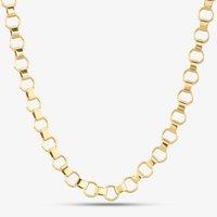 T.H.Baker Women's 9ct Yellow Gold Circle Link Necklace GN331 | Size: 46 cm