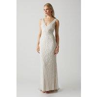 Coast Women's Honoured Plunge Floral Vintage Embellished Wedding Dress in Ivory | Size: 18