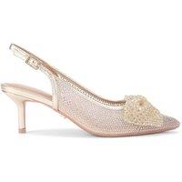 Carvela Women's 'Chiara Bow Sling' Fabric Sandals in Gold | Size: 6