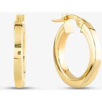 T.H.Baker Women's 9ct Yellow Gold 17mm Hoop Earrings E033