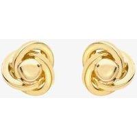 T.H.Baker Women's 9ct Yellow Gold 5mm Knot & Ball Stud Earrings 1.55.0443