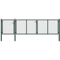 Berkfield Home Garden Gate Steel 400x75 cm Green
