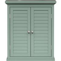 Glancy Removable Two-Door Wall Cabinet with Faux Louvered Doors