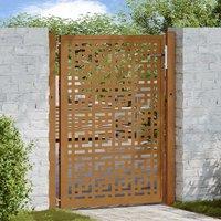 Garden Gate 105x130 cm Weathering Steel Cross Design