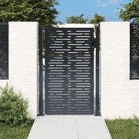 Berkfield Home Garden Gate Anthracite 105x155 cm Steel Square Design