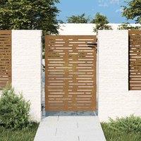 Berkfield Home Garden Gate 85x125 cm Corten Steel Square Design in Brown