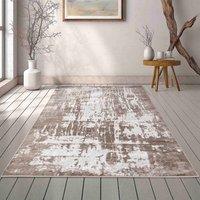 Desire Rugs Serenity Modern Abstract Abrasion Area Rug - Contemporary Style for Living Room, Bedroom or Hallway in Stone | Size: 200 cm x 290 cm