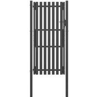 Berkfield Home Garden Fence Gate Steel 1x2.5 m Anthracite