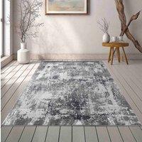 Desire Rugs Serenity Modern Abstract Acrylic Area Rug - Contemporary Style for Living Room, Bedroom or Hallway in Grey | Size: 200 cm x 290 cm