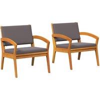 Berkfield Home Garden Chairs 2 pcs 59, 5x70, 5x72, 5 cm Solid Wood Acacia