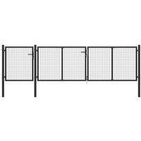Berkfield Home Garden Gate Steel 400x75 cm Anthracite