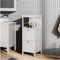 2-Tiers Drawers Wooden Storage Cabinet
