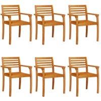 Berkfield Home Garden Chairs 6 pcs 59x55x85 cm Solid Wood Acacia | Size: 59 x 55 x 85 cm