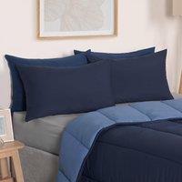 OHS Soft Coverless 10.5 TOG Duvet Set Pillowcase Quilted Cover in Blue | Size: King