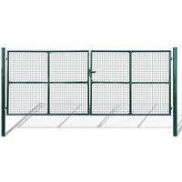Berkfield Home Mesh Garden Gate 415 x 200 cm / 400 x 150 cm in Green