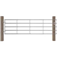 5 Bar Field Gate Steel (115-300)x90 cm Silver